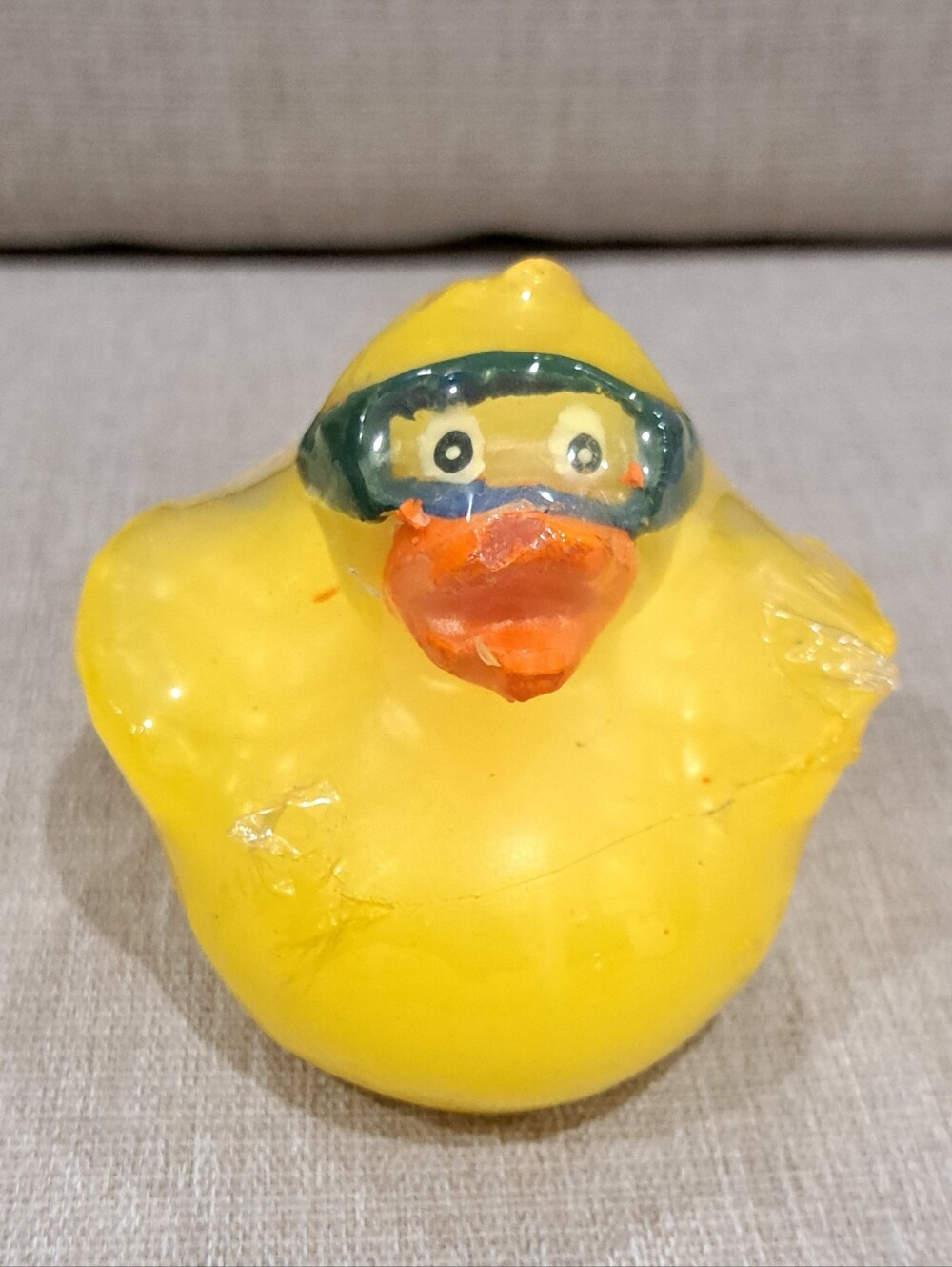 Yellow Rubber Ducky Wax Candle Wick Duck Toy Decoration Novelty Item 3"